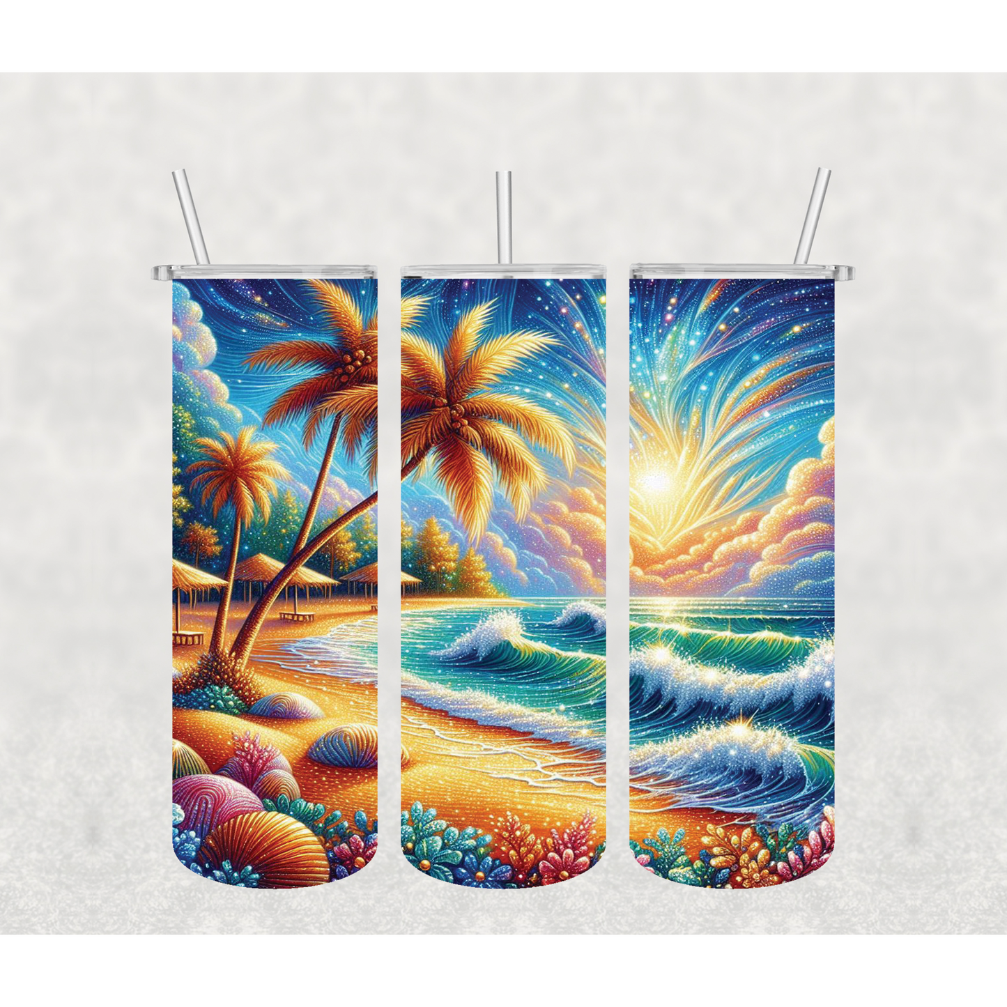 Abstract Beach Landscape Tumbler