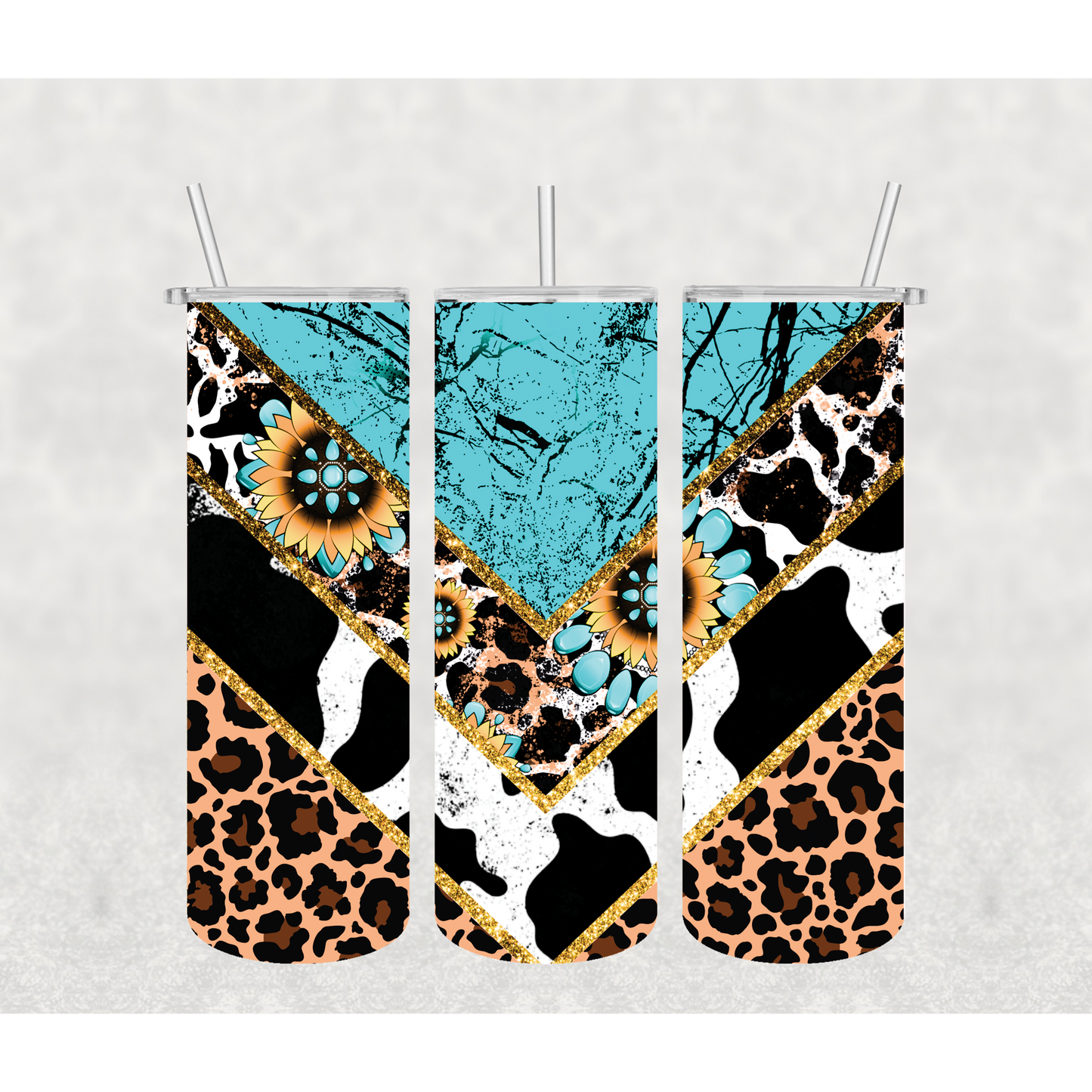 Bling Animal Print Tumbler