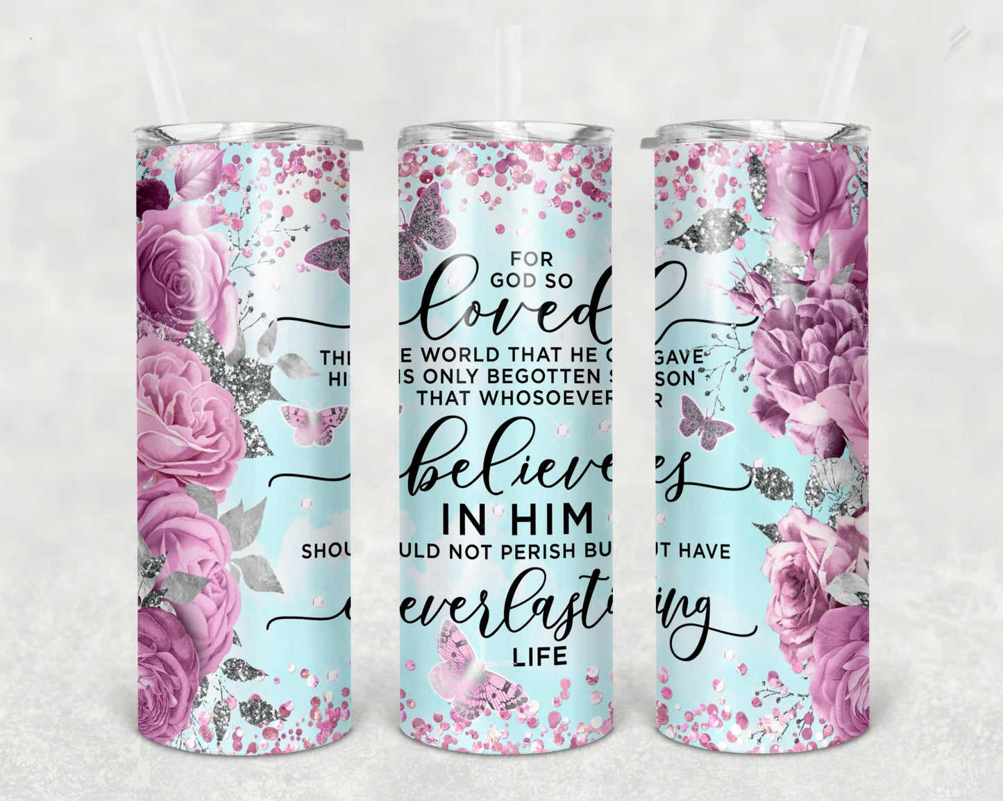 John 3:16 Verse Floral