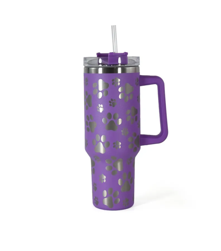 40oz Paw Print Tumbler