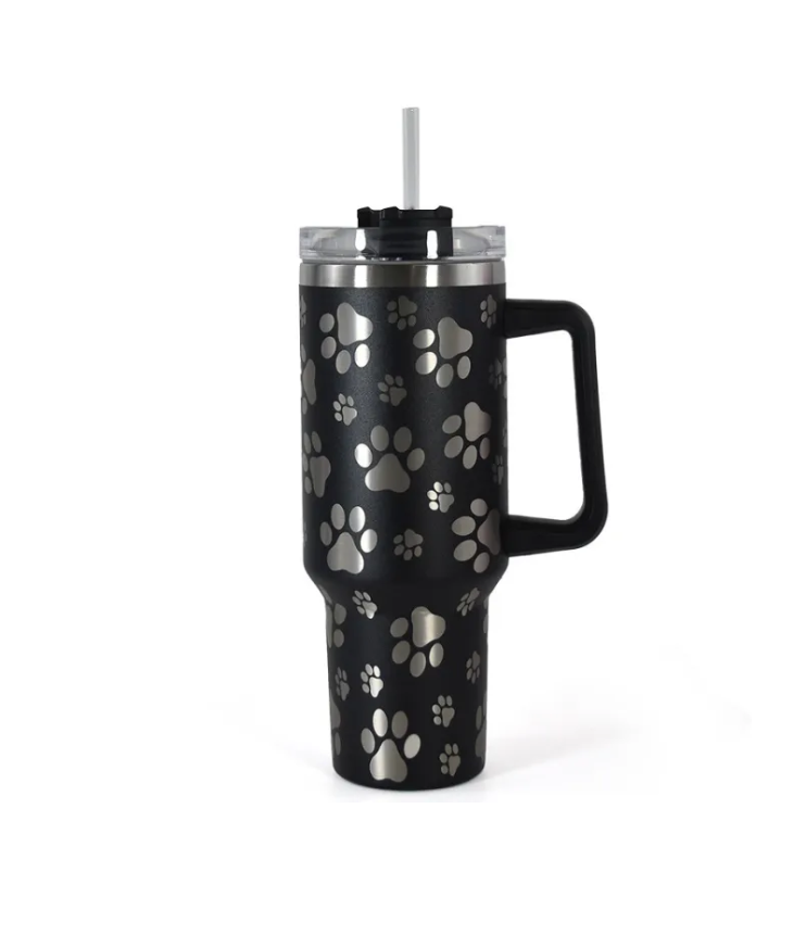 40oz Paw Print Tumbler