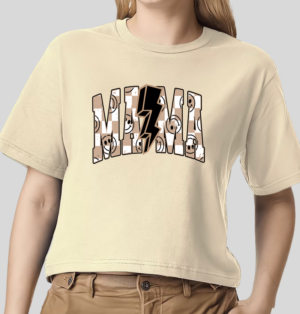 Mama Checkered Tee