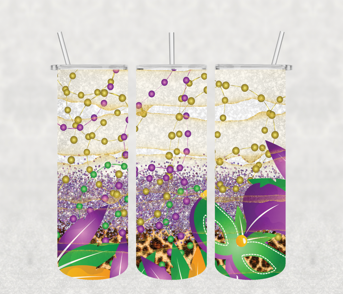 Mardi Gras Tumbler