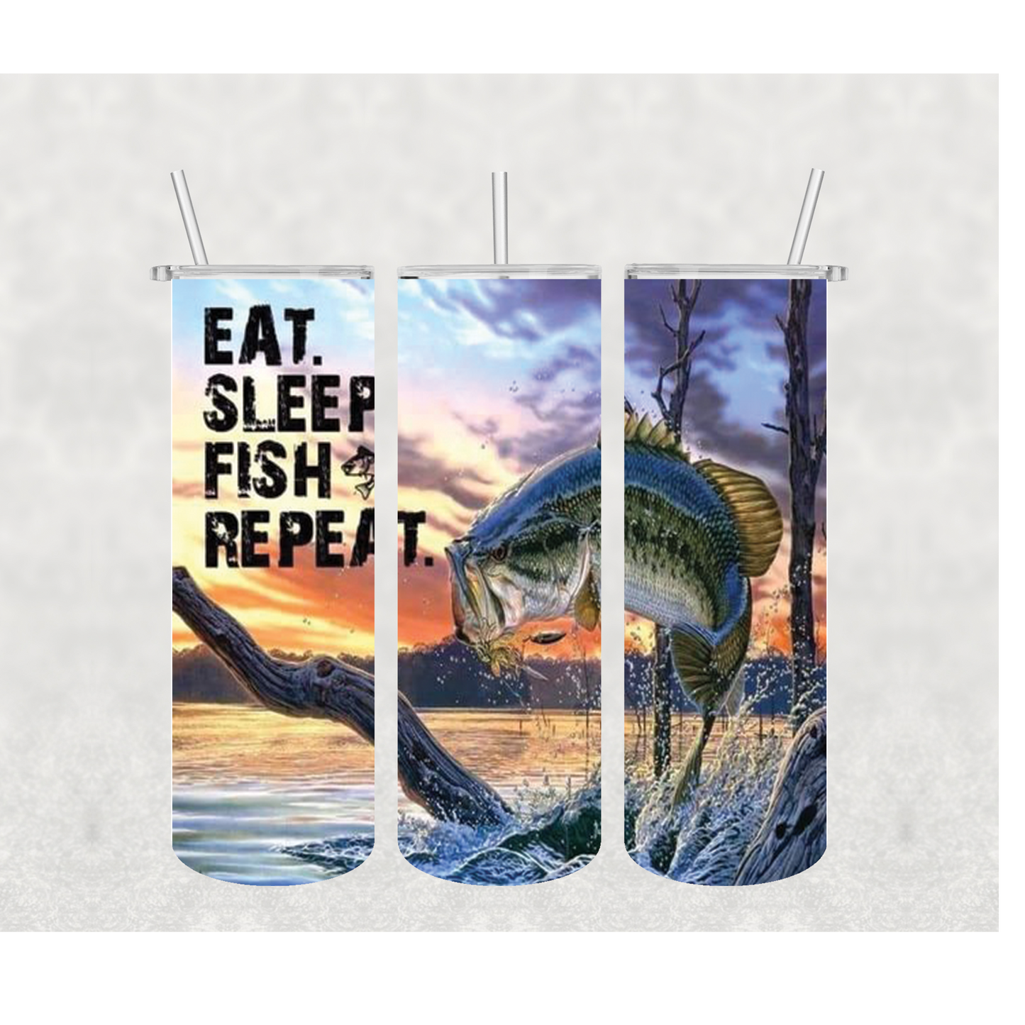 Eat Sleep Fish Repeat Tumbler