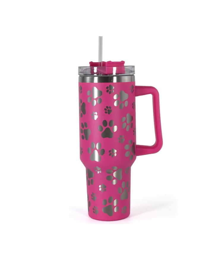 40oz Paw Print Tumbler