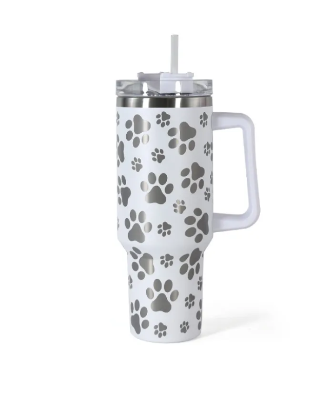 40oz Paw Print Tumbler