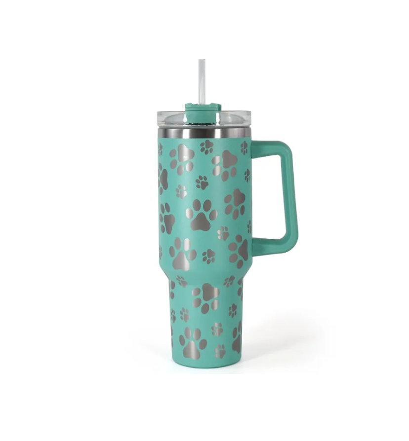 40oz Paw Print Tumbler