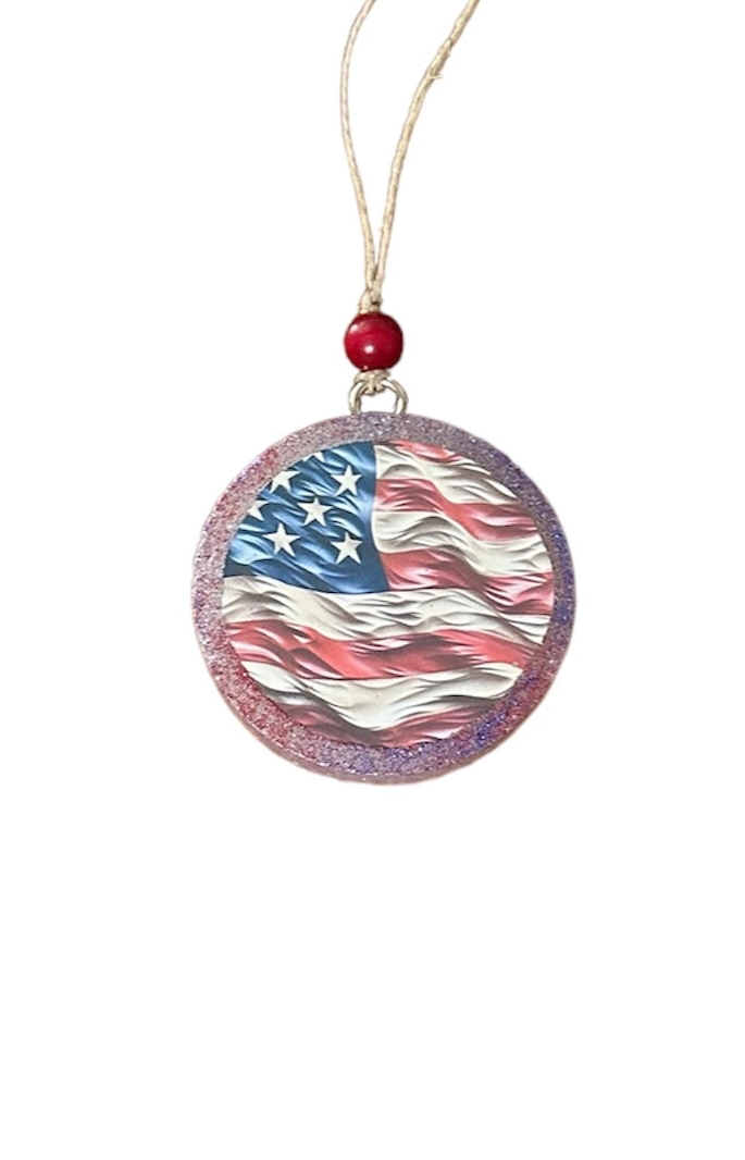 Wavy USA Flag Freshie