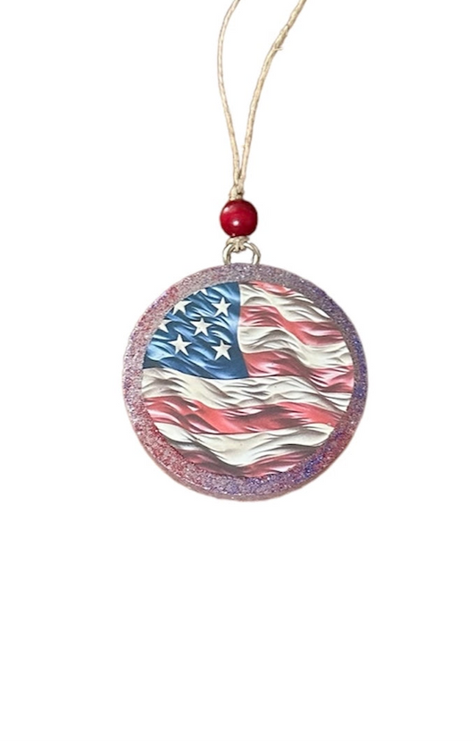 Wavy USA Flag Freshie
