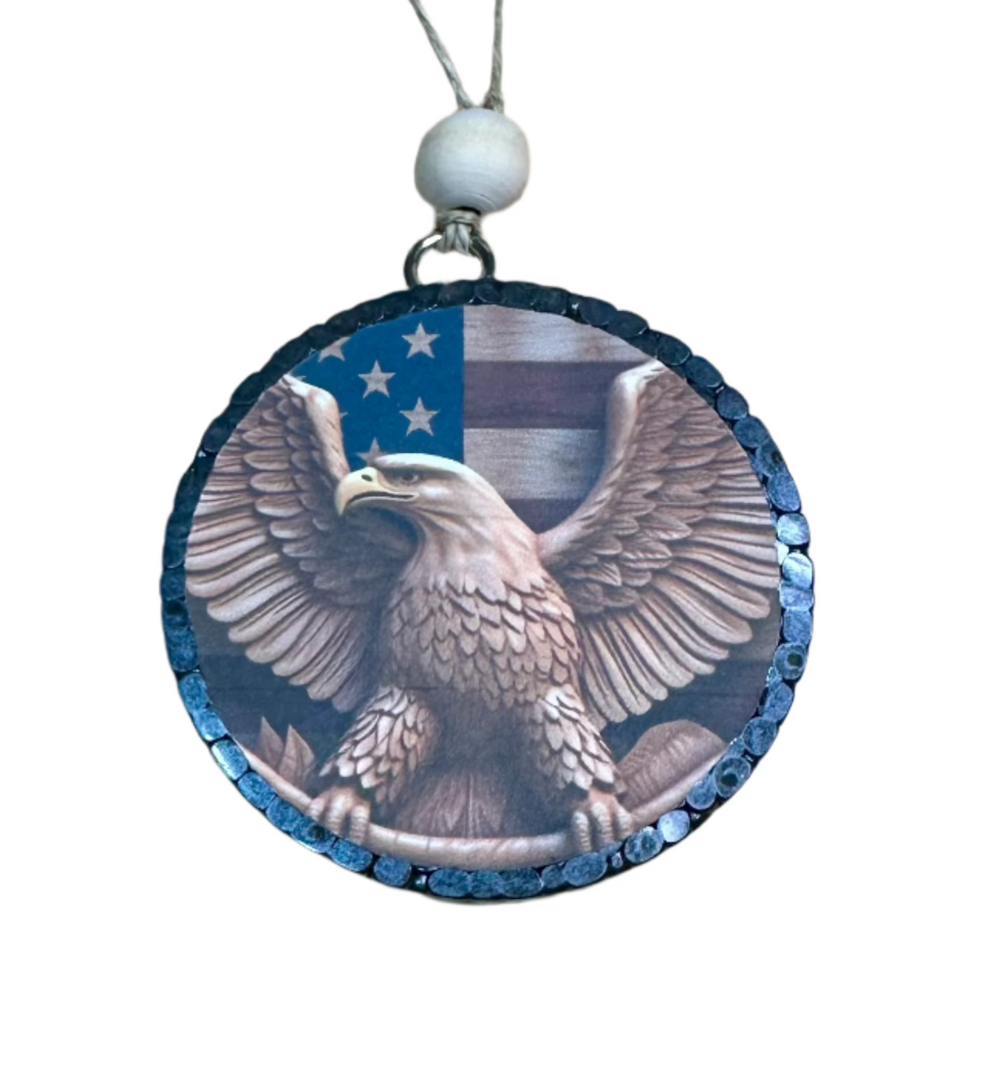 American Eagle with Flag Freshie