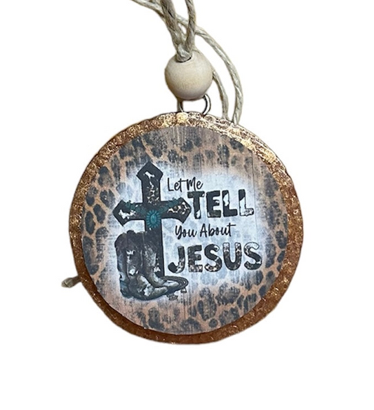 Cross & Boots: Let me tell…Jesus Car Freshie