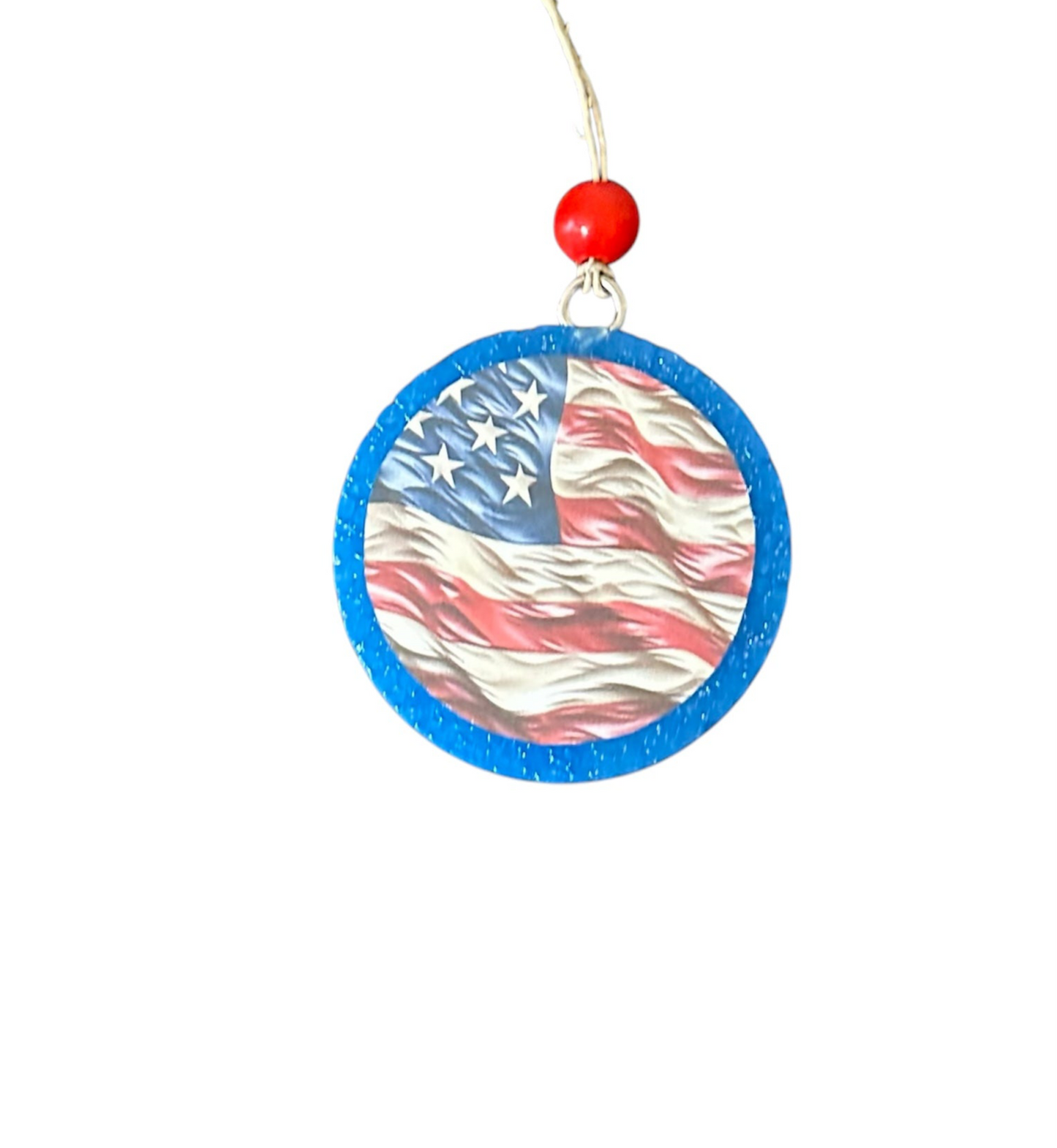 Wavy USA Flag Freshie