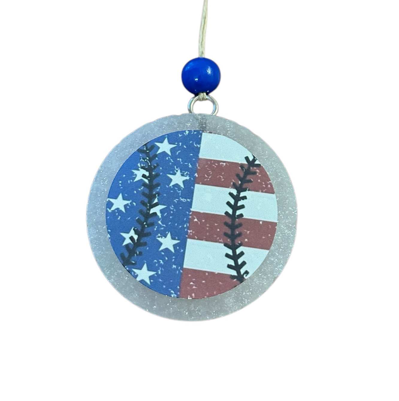 Baseball with American flag car Freshie