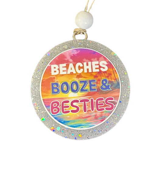 Beaches, Booze & Besties Car Freshie