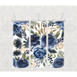 Blue Floral Tumbler