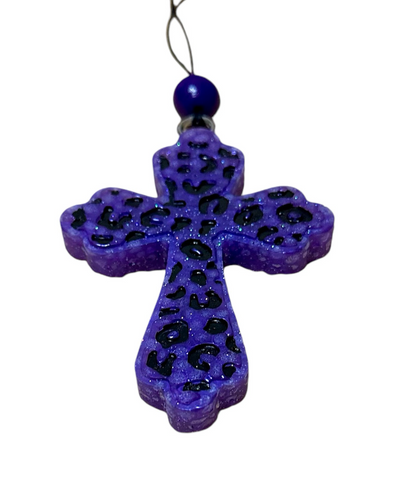 Cross Animal print Car Freshie