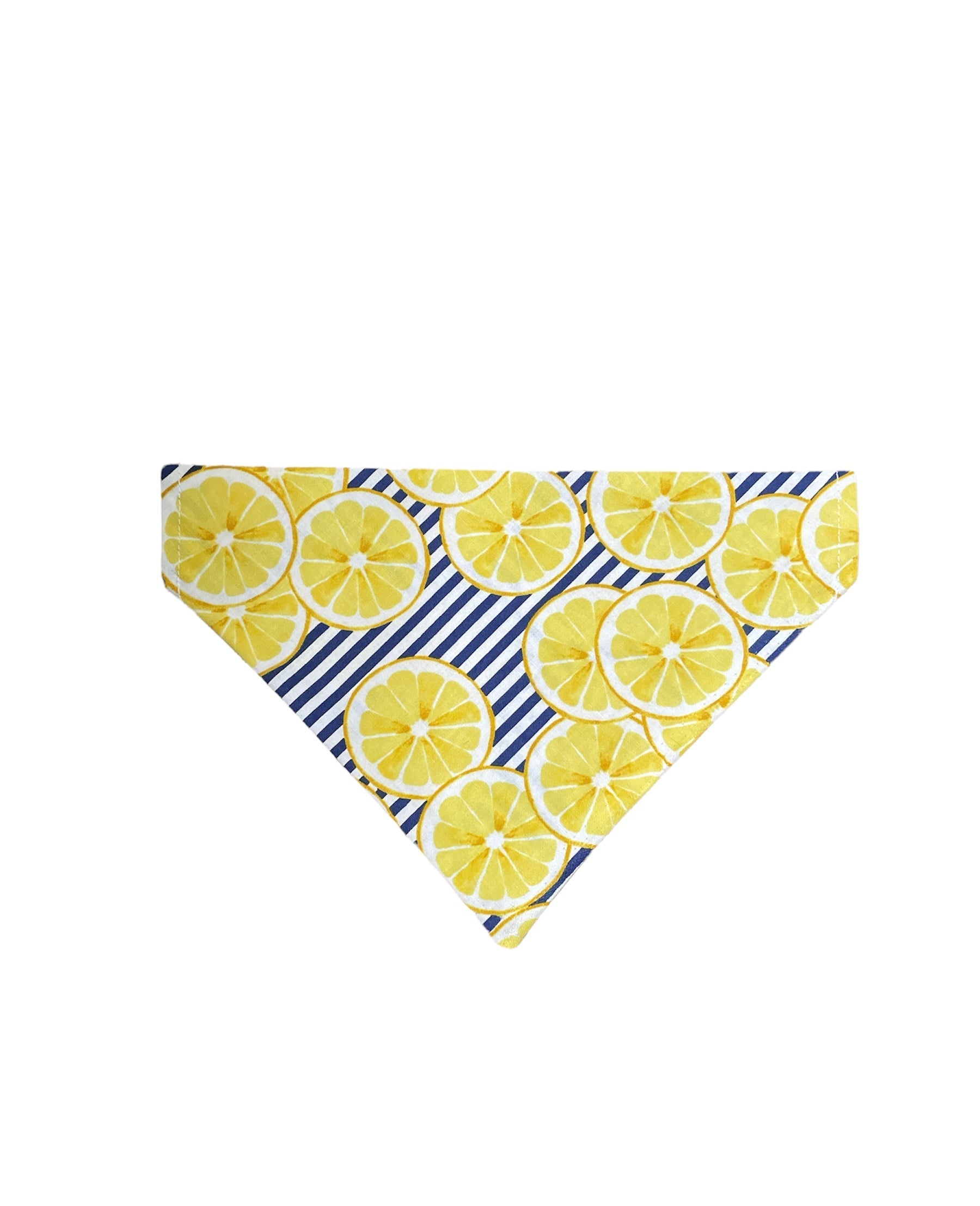 Lemon Stripe Bandana - Sassy Dogs Boutique 