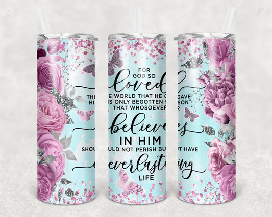 John 3:16 Verse Floral