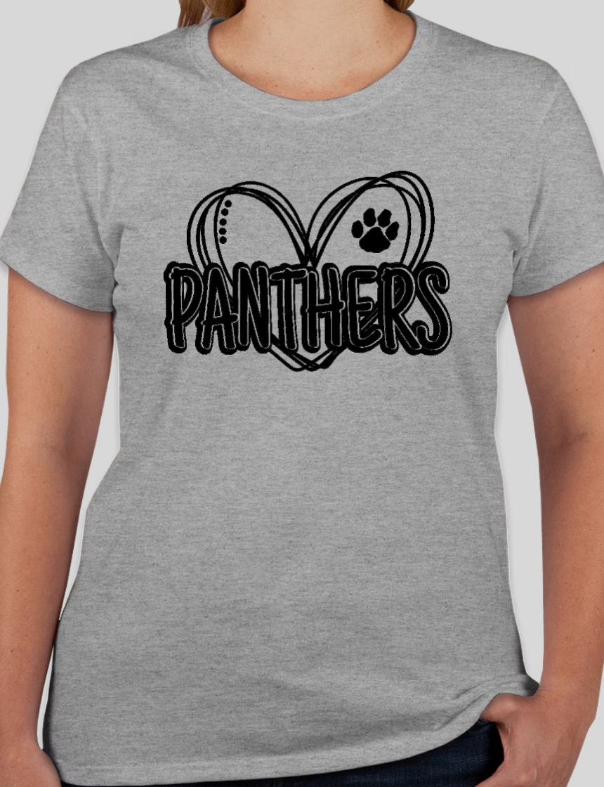 Panthers Heart Tee