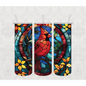 Stained Glass Cardinal Tumbler