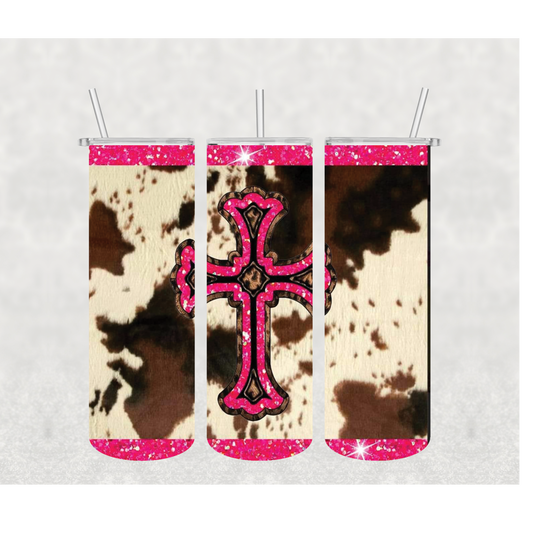 Cowhide Cross Tumbler